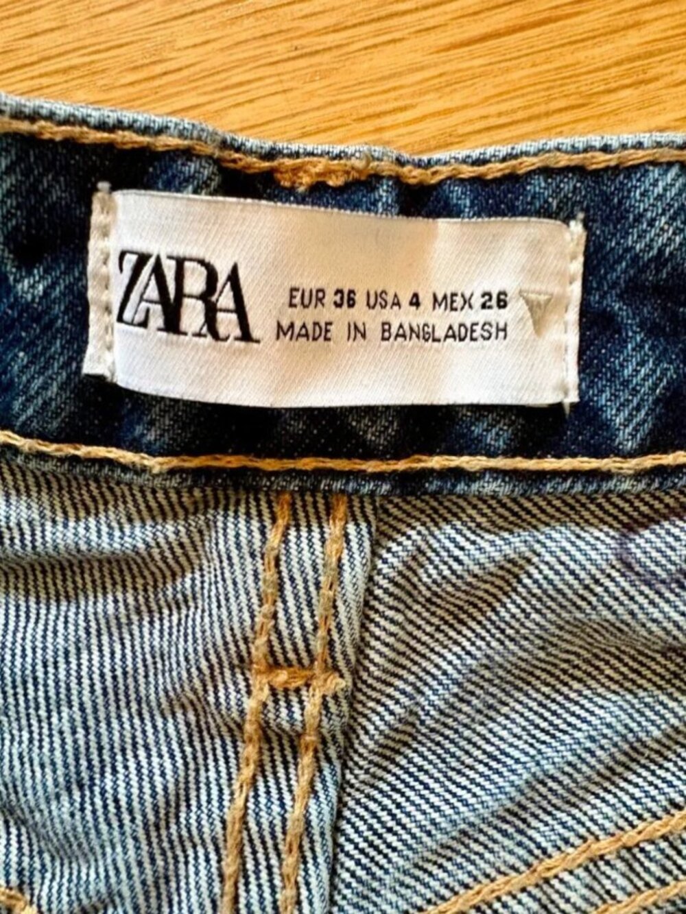 Zara Classic Dark Wash Straight Leg Jeans - size 4 - Picture 6 of 7